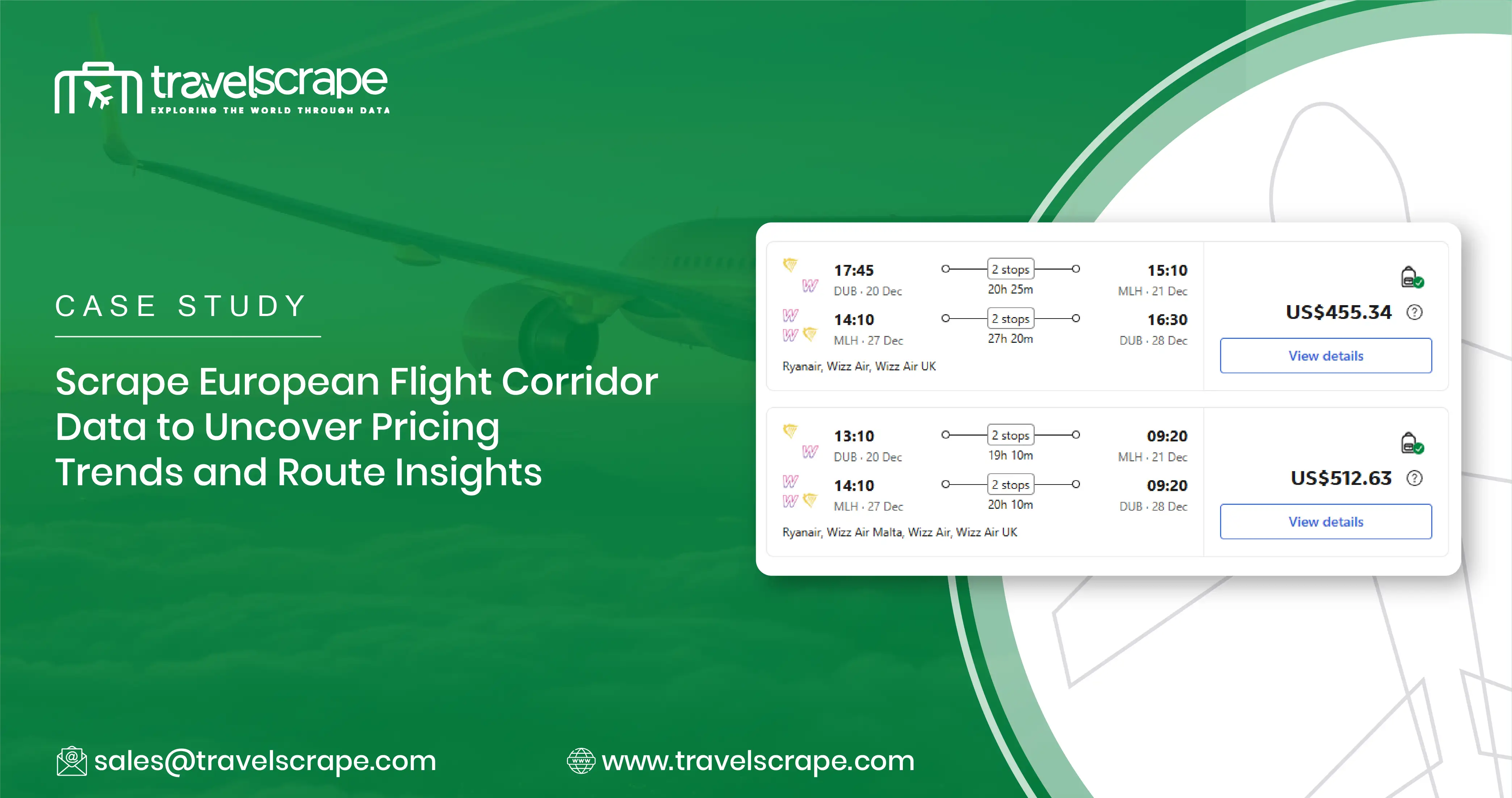 Scrape European Flight Corridor Data to Uncover Pricing Trends